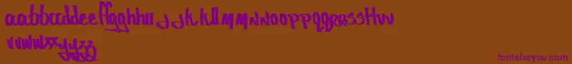 Viandefumee Font – Purple Fonts on Brown Background