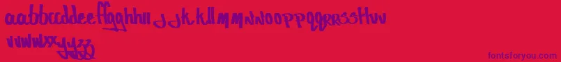 Viandefumee Font – Purple Fonts on Red Background