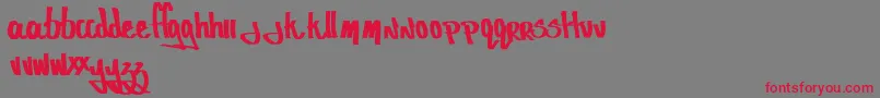 Viandefumee Font – Red Fonts on Gray Background