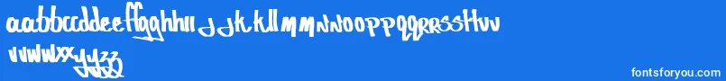 Шрифт Viandefumee – белые шрифты на синем фоне