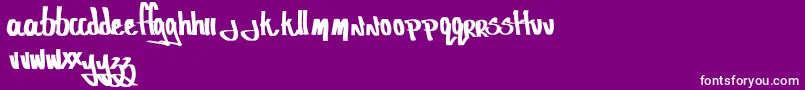 Шрифт Viandefumee – белые шрифты на фиолетовом фоне