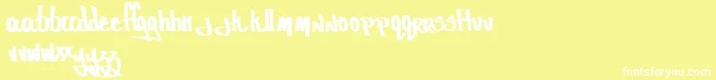 Viandefumee Font – White Fonts on Yellow Background