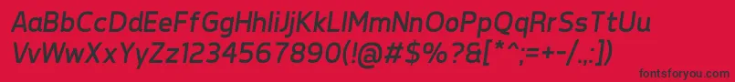 Lisätietoja TepenoSansRegularItalic-fontista TepenoSansRegularItalic-fontti – mustat fontit punaisella taustalla