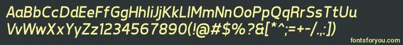 fuente TepenoSansRegularItalic – Fuentes Amarillas Sobre Fondo Negro