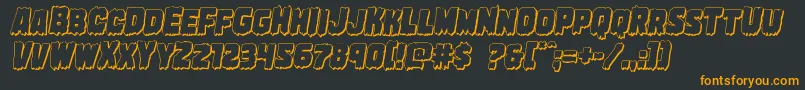 Marshthing3Dital Font – Orange Fonts on Black Background