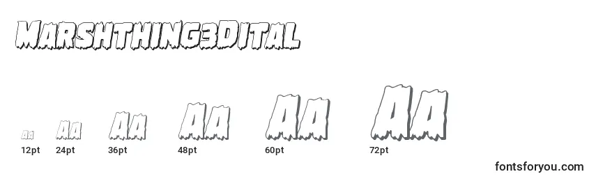 Marshthing3Dital Font Sizes