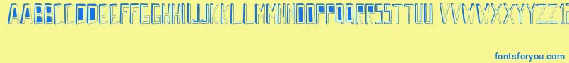 WrongPerspective Font – Blue Fonts on Yellow Background