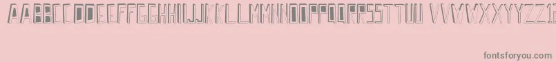フォントWrongPerspective – ピンクの背景に灰色の文字