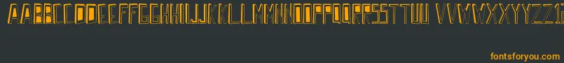 フォントWrongPerspective – 黒い背景にオレンジの文字