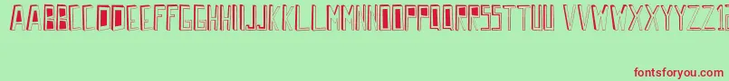 フォントWrongPerspective – 赤い文字の緑の背景