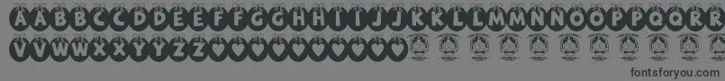 RyTha Font – Black Fonts on Gray Background