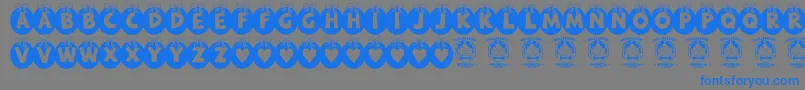 RyTha Font – Blue Fonts on Gray Background