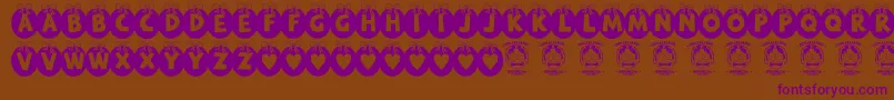 RyTha Font – Purple Fonts on Brown Background