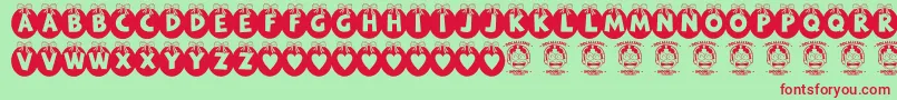 RyTha Font – Red Fonts on Green Background