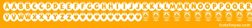 fuente RyTha – Fuentes Blancas Sobre Fondo Naranja