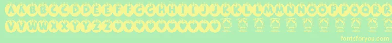 RyTha Font – Yellow Fonts on Green Background