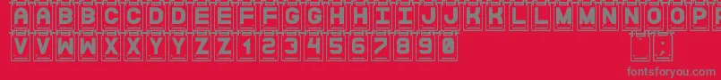 DataCardsSt Font – Gray Fonts on Red Background