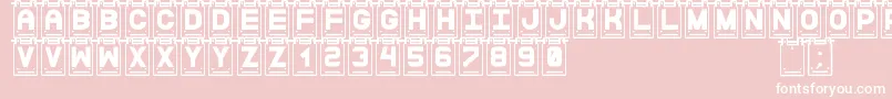 DataCardsSt Font – White Fonts on Pink Background