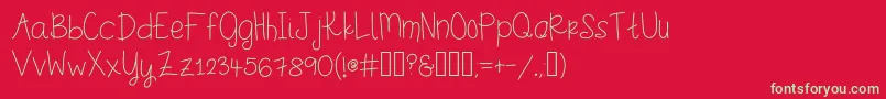 Stinkerpotomus Font – Green Fonts on Red Background