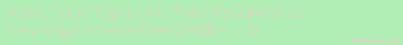 Stinkerpotomus Font – Pink Fonts on Green Background