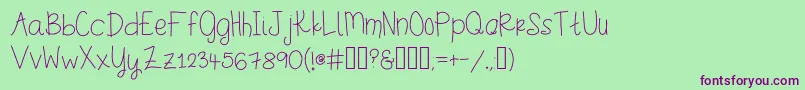 Stinkerpotomus Font – Purple Fonts on Green Background