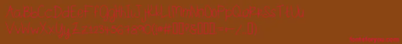 Stinkerpotomus Font – Red Fonts on Brown Background