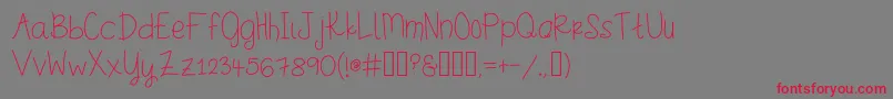 Stinkerpotomus Font – Red Fonts on Gray Background