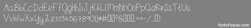 Stinkerpotomus-Schriftart – Weiße Schriften auf grauem Hintergrund
