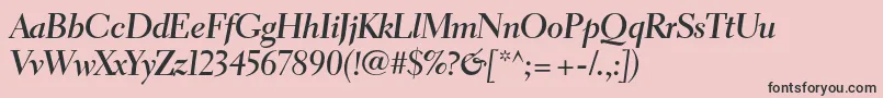 ElectraltstdBoldcursivedis Font – Black Fonts on Pink Background