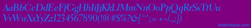 ElectraltstdBoldcursivedis Font – Blue Fonts on Purple Background