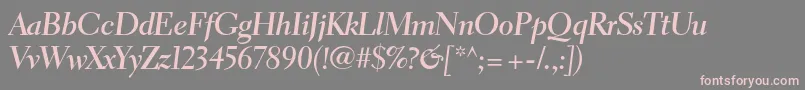ElectraltstdBoldcursivedis Font – Pink Fonts on Gray Background