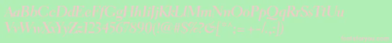 ElectraltstdBoldcursivedis Font – Pink Fonts on Green Background