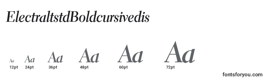 Размеры шрифта ElectraltstdBoldcursivedis