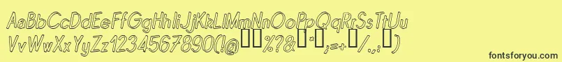 Quinoi Font – Black Fonts on Yellow Background