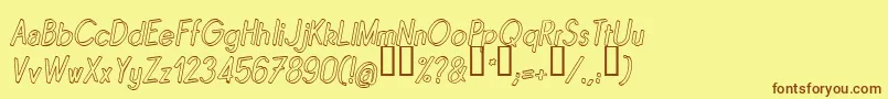 Quinoi Font – Brown Fonts on Yellow Background