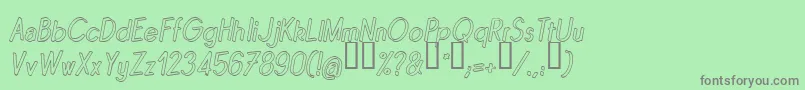 Quinoi Font – Gray Fonts on Green Background