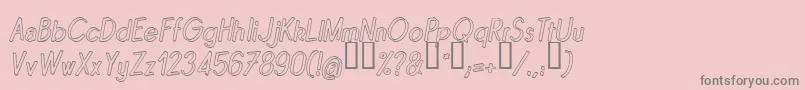 More about Quinoi Font Quinoi Font – Gray Fonts on Pink Background