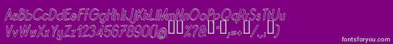 Quinoi Font – Green Fonts on Purple Background