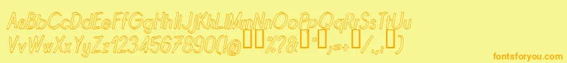 Quinoi Font – Orange Fonts on Yellow Background