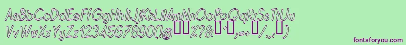 Quinoi Font – Purple Fonts on Green Background