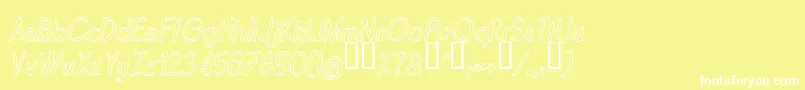 Quinoi Font – White Fonts on Yellow Background