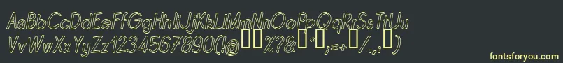 Quinoi Font – Yellow Fonts on Black Background