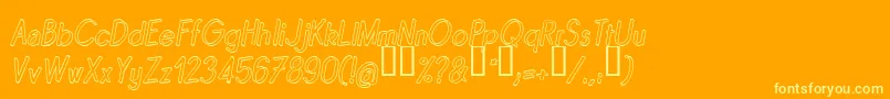 Quinoi Font – Yellow Fonts on Orange Background