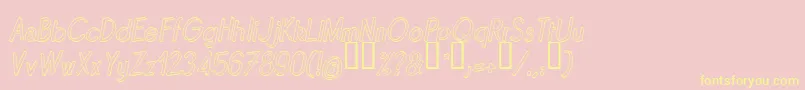 Quinoi Font – Yellow Fonts on Pink Background