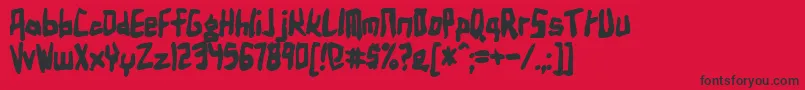 Birdlanb Font – Black Fonts on Red Background