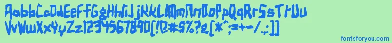 Birdlanb Font – Blue Fonts on Green Background