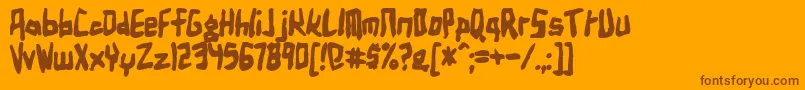 Birdlanb-Schriftart – Braune Schriften auf orangefarbenem Hintergrund