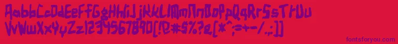 Birdlanb Font – Purple Fonts on Red Background