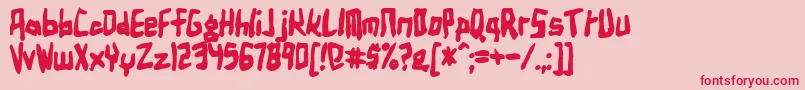 Шрифт Birdlanb – красные шрифты на розовом фоне