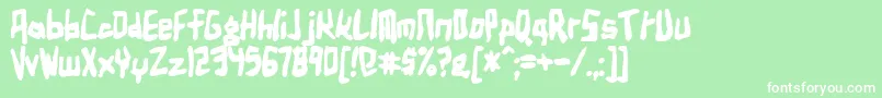 Birdlanb Font – White Fonts on Green Background